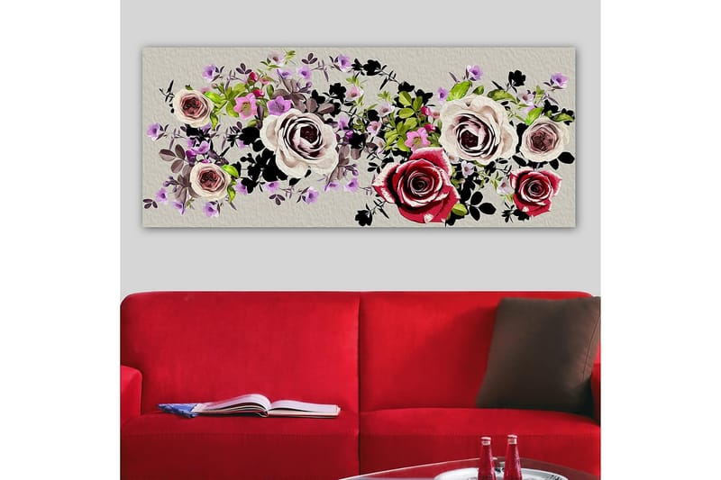 Canvastaulu YTY Floral & Botanical Monivärinen - 120x50 cm - Sisustustuotteet - Taulu & taide - Canvas-taulu