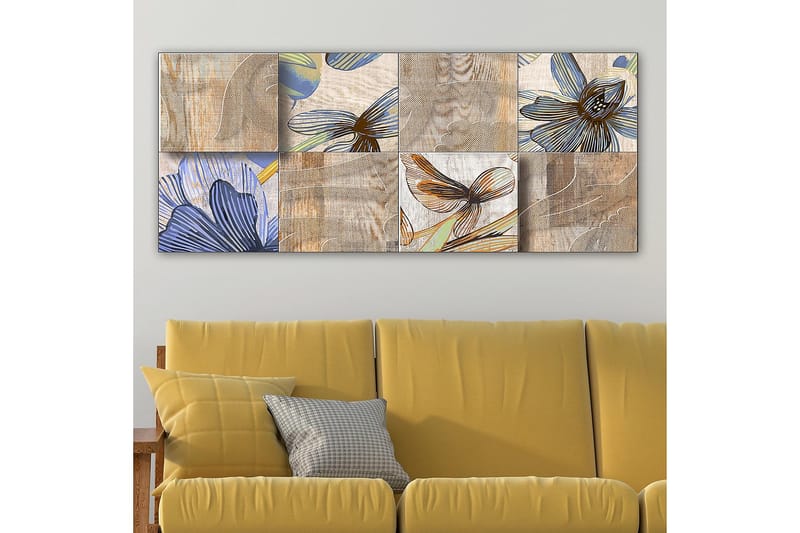 Canvastaulu YTY Floral & Botanical Monivärinen - 120x50 cm - Sisustustuotteet - Taulu & taide - Canvas-taulu