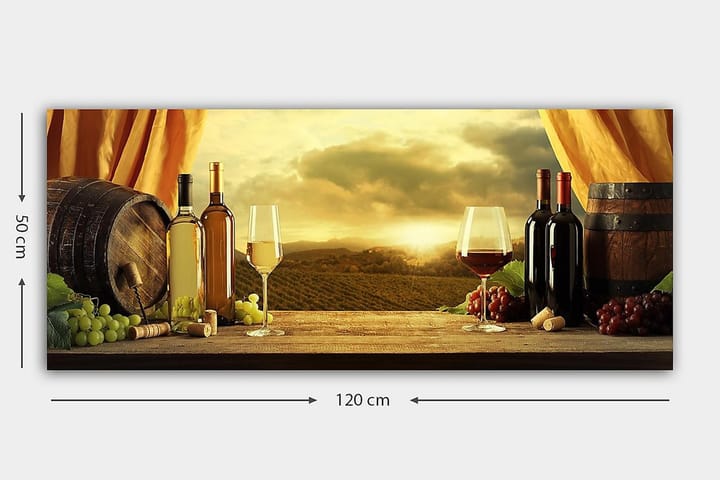 Canvastaulu YTY Food & Beverage Monivärinen - 120x50 cm - Seinäkoristeet - Canvas-taulu