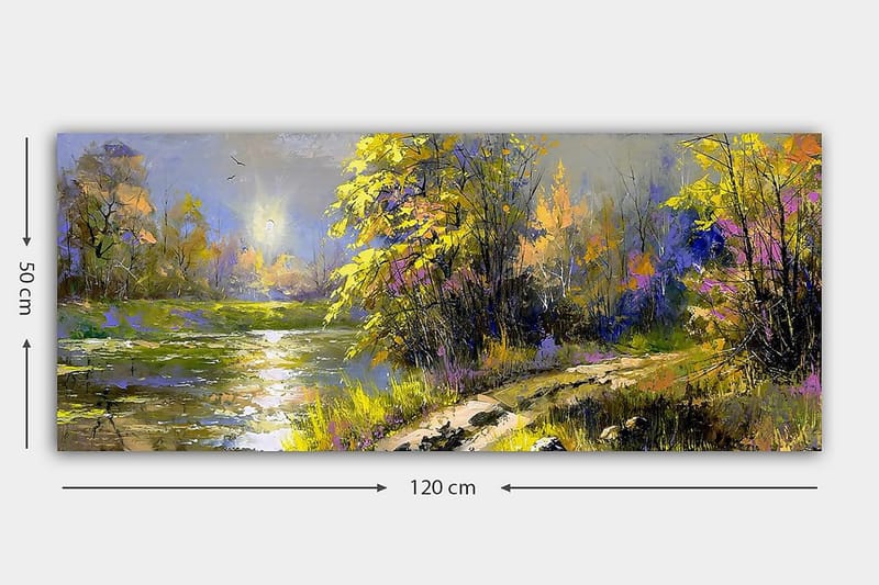 Canvastaulu YTY Landscape & Nature Monivärinen - 120x50 cm - Sisustustuotteet - Taulu & taide - Canvas-taulu