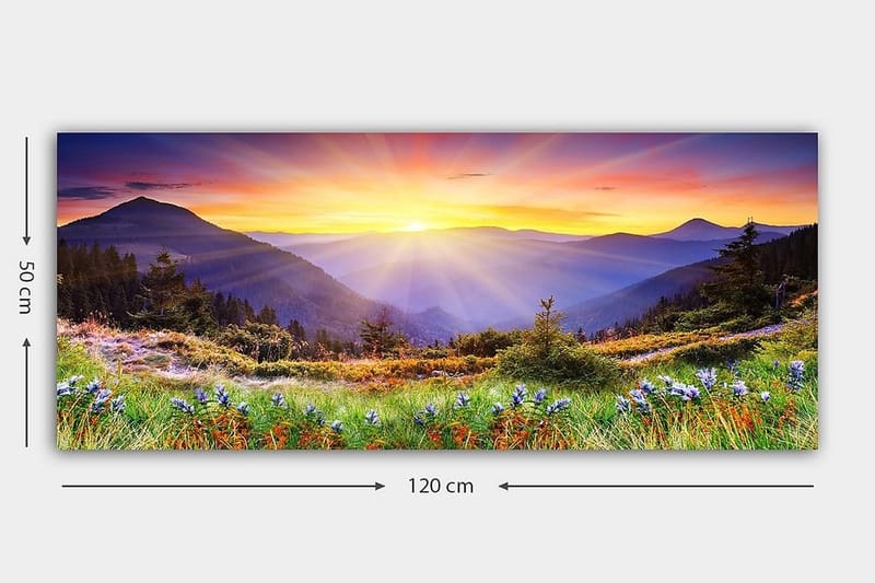 Canvastaulu YTY Landscape & Nature Monivärinen - 120x50 cm - Sisustustuotteet - Taulu & taide - Canvas-taulu