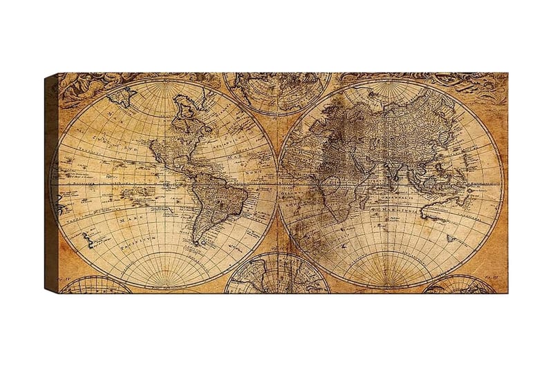 Canvastaulu YTY Map Monivärinen - 120x50 cm - Sisustustuotteet - Taulu & taide - Canvas-taulu