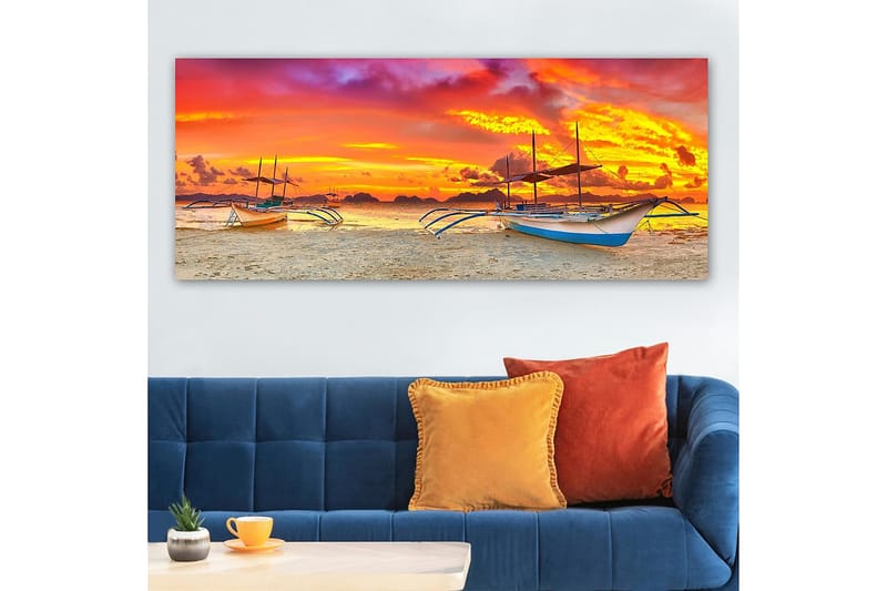 Canvastaulu YTY Nautical & Beach Monivärinen - 120x50 cm - Sisustustuotteet - Taulu & taide - Canvas-taulu