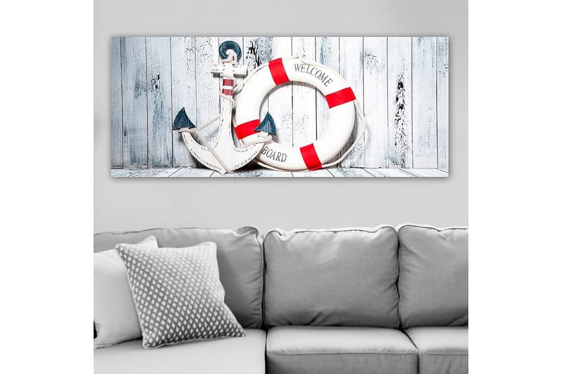 Canvastaulu YTY Nautical & Beach Monivärinen - 120x50 cm - Canvas-taulu - Seinäkoristeet