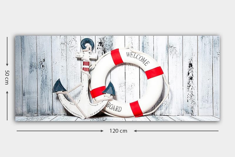 Canvastaulu YTY Nautical & Beach Monivärinen - 120x50 cm - Sisustustuotteet - Taulu & taide - Canvas-taulu
