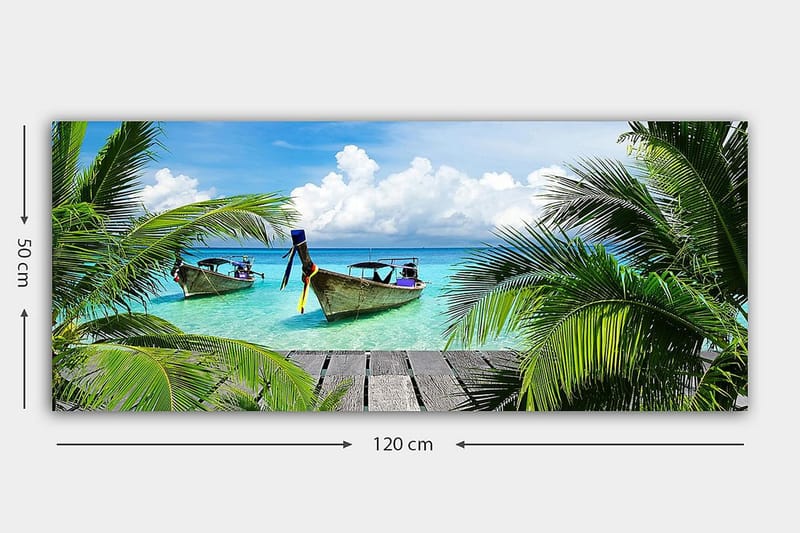 Canvastaulu YTY Nautical & Beach Monivärinen - 120x50 cm - Sisustustuotteet - Taulu & taide - Canvas-taulu