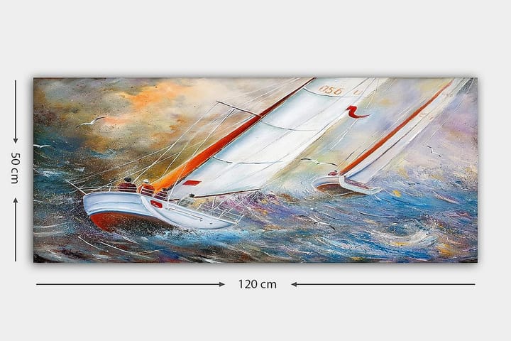 Canvastaulu YTY Nautical & Beach Monivärinen - 120x50 cm - Seinäkoristeet - Canvas-taulu