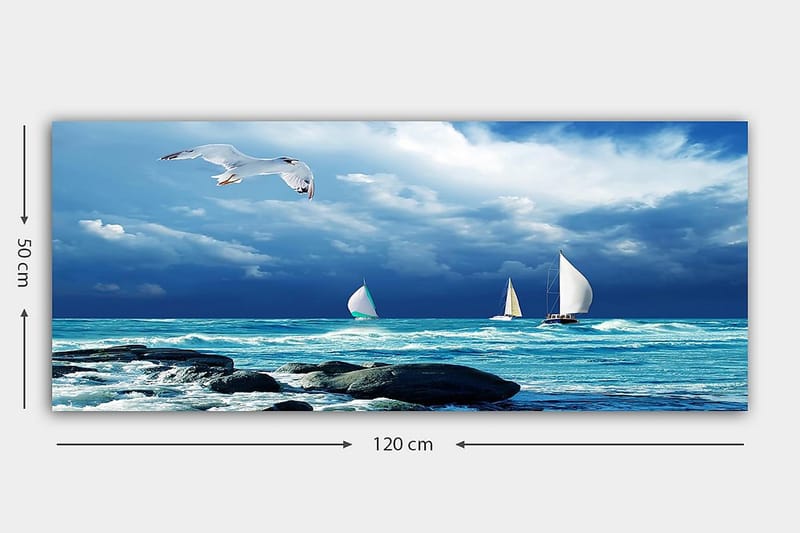 Canvastaulu YTY Nautical & Beach Monivärinen - 120x50 cm - Canvas-taulu - Seinäkoristeet