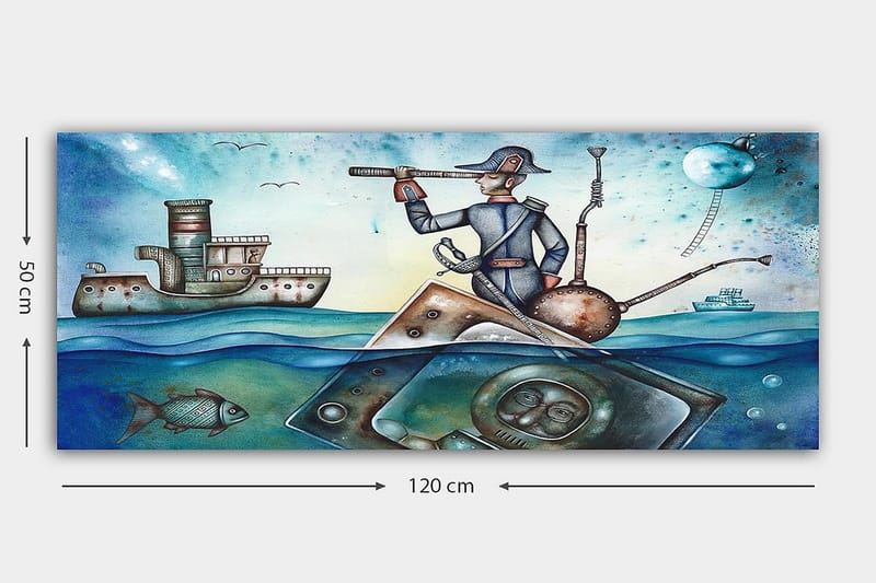 Canvastaulu YTY Nautical & Beach Monivärinen - 120x50 cm - Sisustustuotteet - Taulu & taide - Canvas-taulu