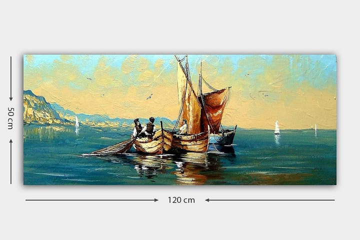 Canvastaulu YTY Nautical & Beach Monivärinen - 120x50 cm - Canvas-taulu - Seinäkoristeet
