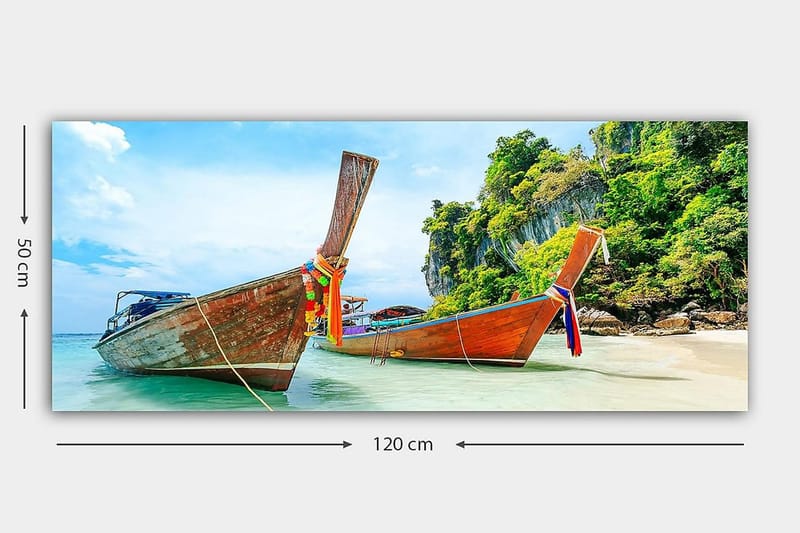 Canvastaulu YTY Nautical & Beach Monivärinen - 120x50 cm - Sisustustuotteet - Taulu & taide - Canvas-taulu