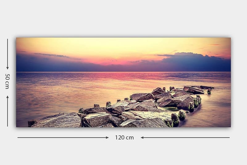 Canvastaulu YTY Nautical & Beach Monivärinen - 120x50 cm - Sisustustuotteet - Taulu & taide - Canvas-taulu