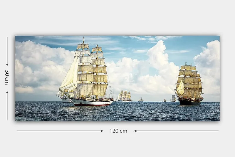 Canvastaulu YTY Nautical & Beach Monivärinen - 120x50 cm - Sisustustuotteet - Taulu & taide - Canvas-taulu