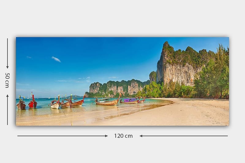 Canvastaulu YTY Nautical & Beach Monivärinen - 120x50 cm - Sisustustuotteet - Taulu & taide - Canvas-taulu