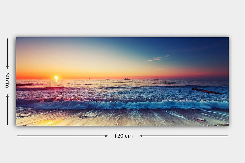 Canvastaulu YTY Nautical & Beach Monivärinen - 120x50 cm - Sisustustuotteet - Taulu & taide - Canvas-taulu