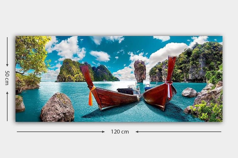 Canvastaulu YTY Nautical & Beach Monivärinen - 120x50 cm - Sisustustuotteet - Taulu & taide - Canvas-taulu