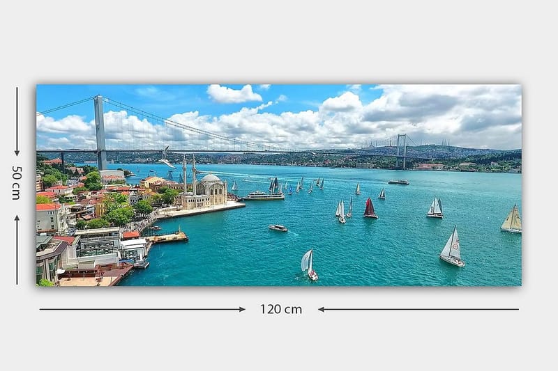 Canvastaulu YTY Nautical & Beach Monivärinen - 120x50 cm - Sisustustuotteet - Taulu & taide - Canvas-taulu