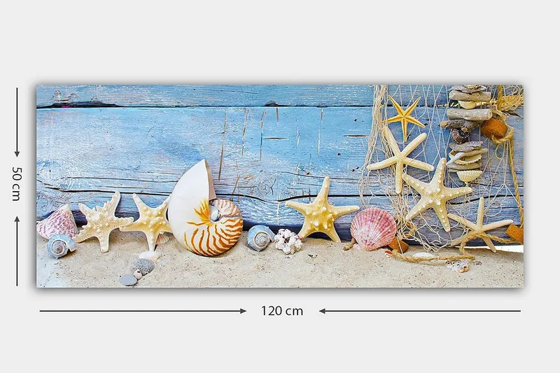 Canvastaulu YTY Nautical & Beach Monivärinen - 120x50 cm - Sisustustuotteet - Taulu & taide - Canvas-taulu