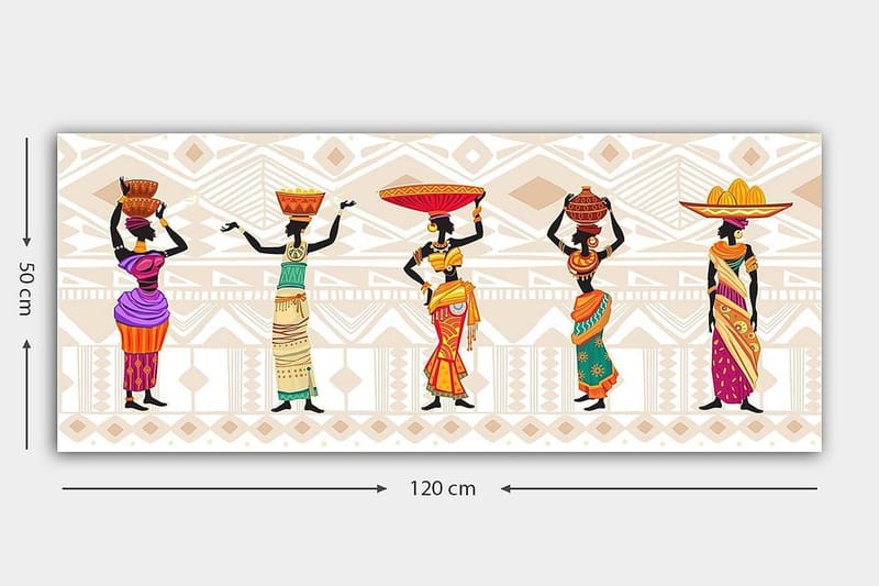 Canvastaulu YTY World Cultures Monivärinen - 120x50 cm - Sisustustuotteet - Taulu & taide - Canvas-taulu