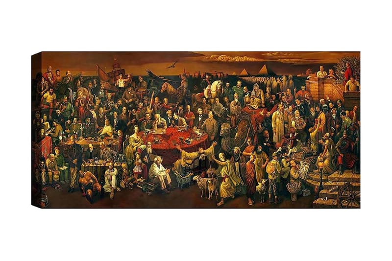 Canvastaulu YTY People Monivärinen - 120x50 cm - Sisustustuotteet - Taulu & taide - Canvas-taulu