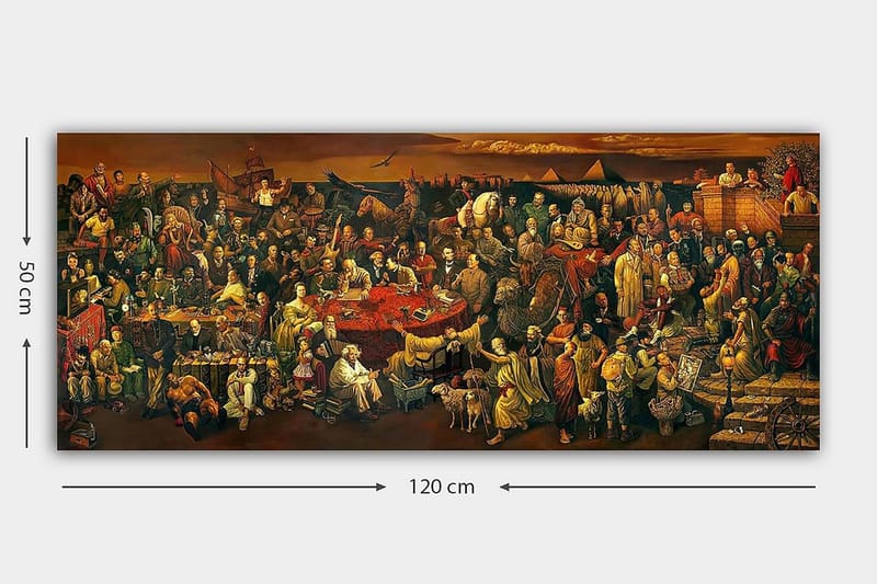 Canvastaulu YTY People Monivärinen - 120x50 cm - Sisustustuotteet - Taulu & taide - Canvas-taulu