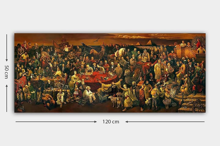 Canvastaulu YTY People Monivärinen - 120x50 cm - Seinäkoristeet - Canvas-taulu