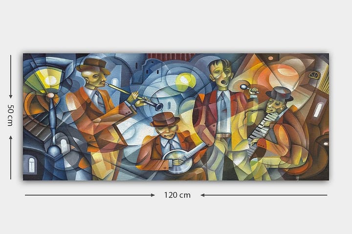 Canvastaulu YTY People Monivärinen - 120x50 cm - Seinäkoristeet - Canvas-taulu