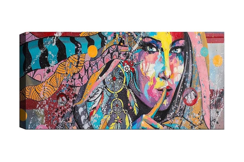 Canvastaulu YTY People Monivärinen - 120x50 cm - Sisustustuotteet - Taulu & taide - Canvas-taulu