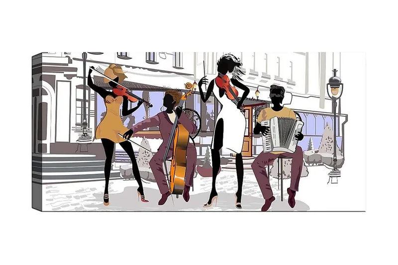 Canvastaulu YTY People Monivärinen, 120x50 cm