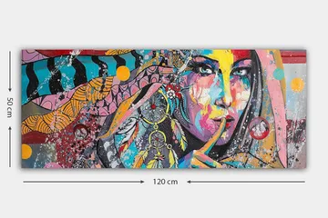 Canvastaulu YTY People Monivärinen - 120x50 cm - Sisustustuotteet - Taulu & taide - Canvas-taulu