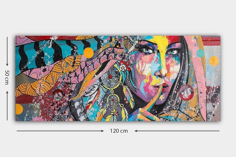 Canvastaulu YTY People Monivärinen - 120x50 cm - Sisustustuotteet - Taulu & taide - Canvas-taulu