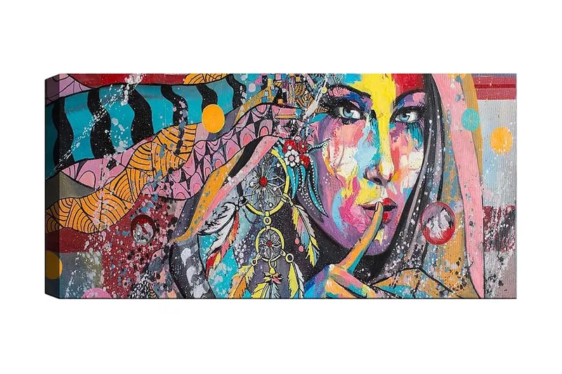 Canvastaulu YTY People Monivärinen, 120x50 cm