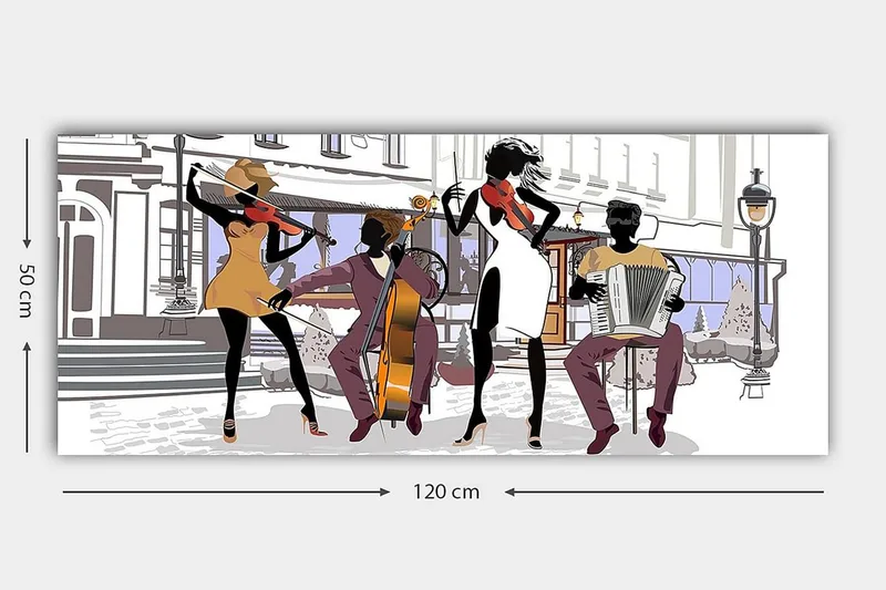 Canvastaulu YTY People Monivärinen - 120x50 cm - Sisustustuotteet - Taulu & taide - Canvas-taulu