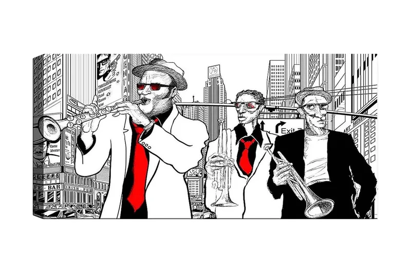 Canvastaulu YTY People Monivärinen, 120x50 cm