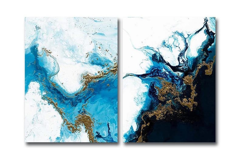 Koristeellinen Canvas Taulu (2 osaa) - Sisustustuotteet - Taulu & taide - Canvas-taulu