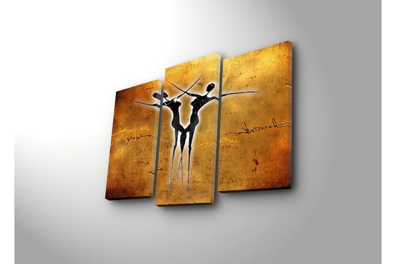 Koristeellinen Canvas Taulu (3 osaa) - Sisustustuotteet - Taulu & taide - Canvas-taulu