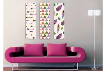 Koristeellinen Canvas Taulu (3 osaa) - Sisustustuotteet - Taulu & taide - Canvas-taulu