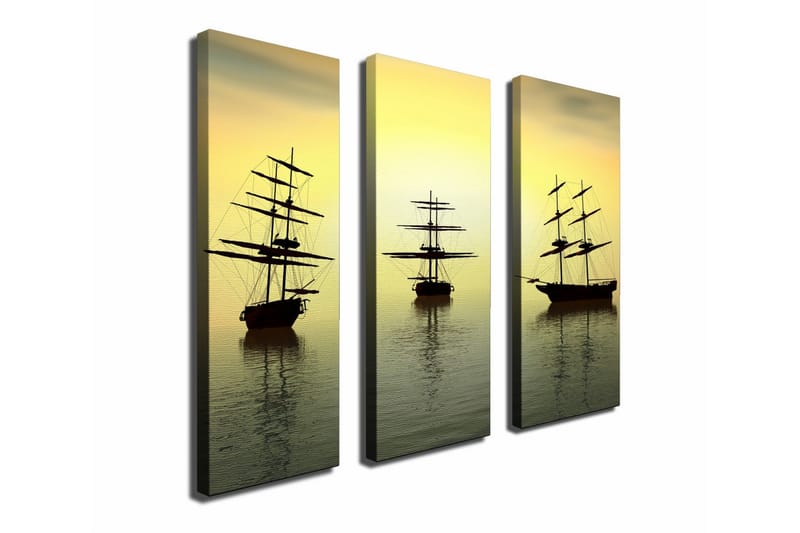 Koristeellinen Canvas Taulu (3 osaa) - Sisustustuotteet - Taulu & taide - Canvas-taulu