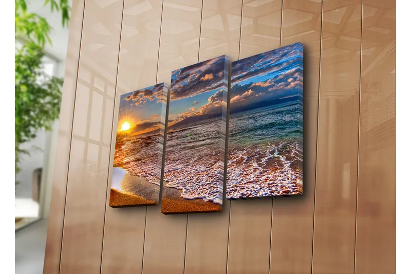 Koristeellinen Canvas Taulu (3 osaa) - Sisustustuotteet - Taulu & taide - Canvas-taulu