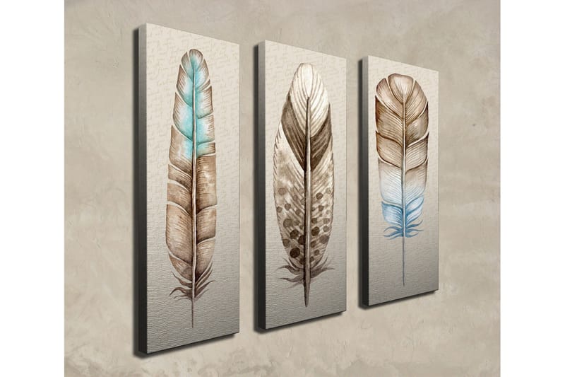 Koristeellinen Canvas Taulu (3 osaa) - Sisustustuotteet - Taulu & taide - Canvas-taulu