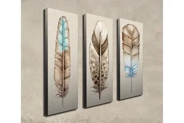 Koristeellinen Canvas Taulu (3 osaa) - Sisustustuotteet - Taulu & taide - Canvas-taulu