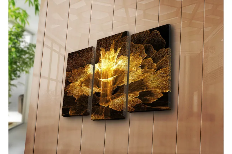 Koristeellinen Canvas Taulu (3 osaa) - Sisustustuotteet - Taulu & taide - Canvas-taulu