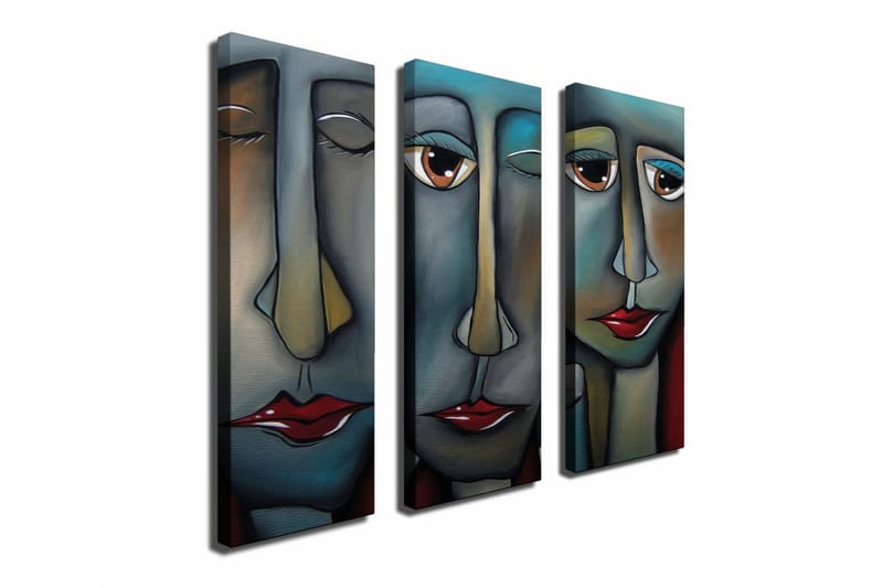 Koristeellinen Canvas Taulu (3 osaa) - Sisustustuotteet - Taulu & taide - Canvas-taulu