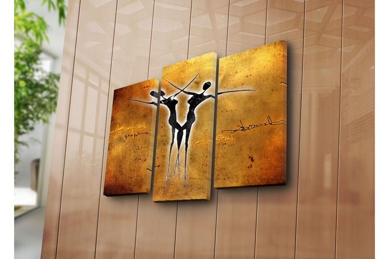 Koristeellinen Canvas Taulu (3 osaa) - Sisustustuotteet - Taulu & taide - Canvas-taulu