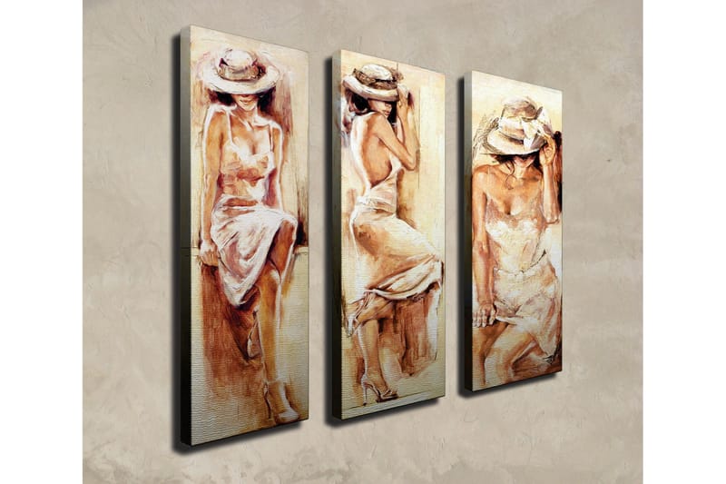 Koristeellinen Canvas Taulu (3 osaa) - Sisustustuotteet - Taulu & taide - Canvas-taulu