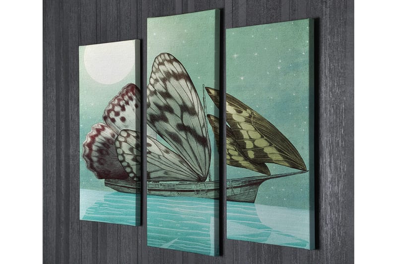 Koristeellinen Canvas Taulu (3 osaa) - Sisustustuotteet - Taulu & taide - Canvas-taulu