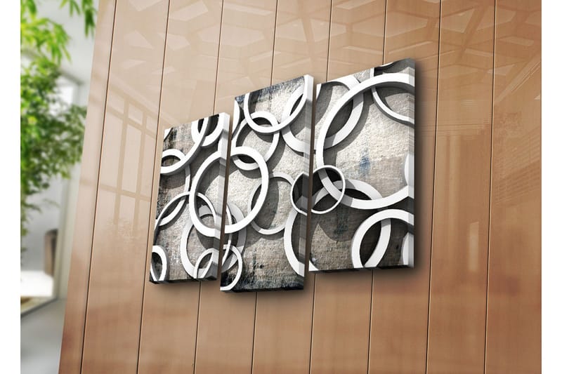 Koristeellinen Canvas Taulu (3 osaa) - Sisustustuotteet - Taulu & taide - Canvas-taulu