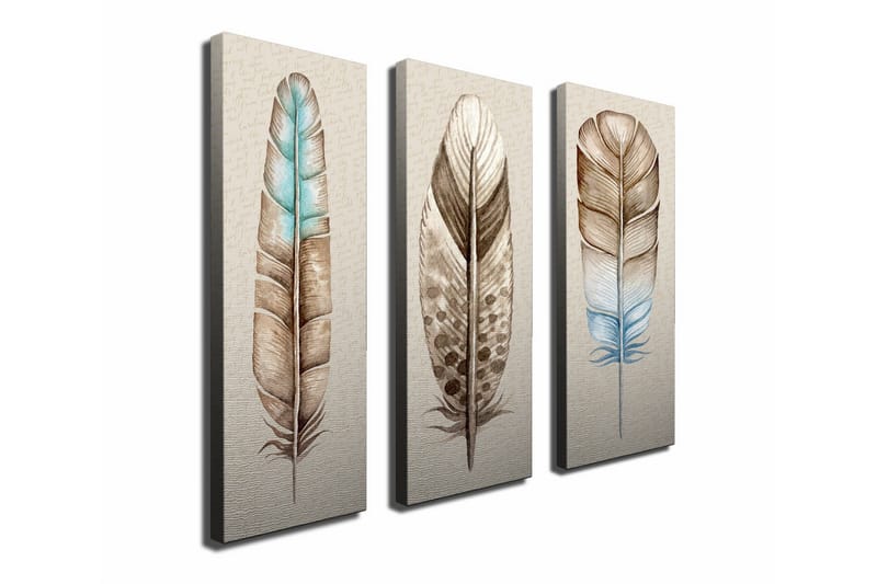 Koristeellinen Canvas Taulu (3 osaa) - Sisustustuotteet - Taulu & taide - Canvas-taulu