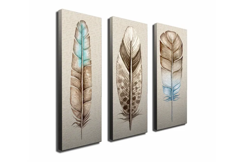 Koristeellinen Canvas Taulu (3 osaa) - Sisustustuotteet - Taulu & taide - Canvas-taulu