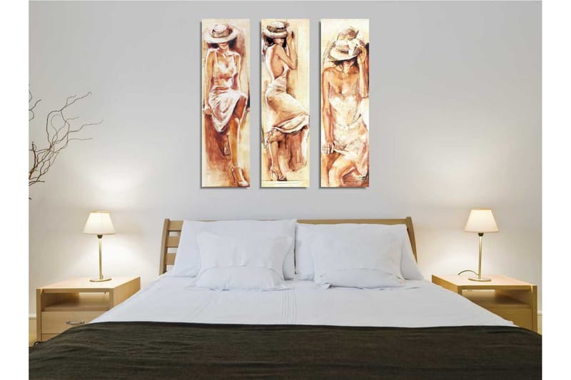 Koristeellinen Canvas Taulu (3 osaa) - Sisustustuotteet - Taulu & taide - Canvas-taulu